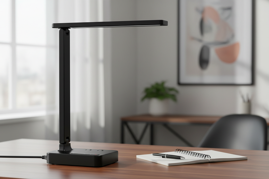 Power Strip LED Desk Lamp - Office Setting