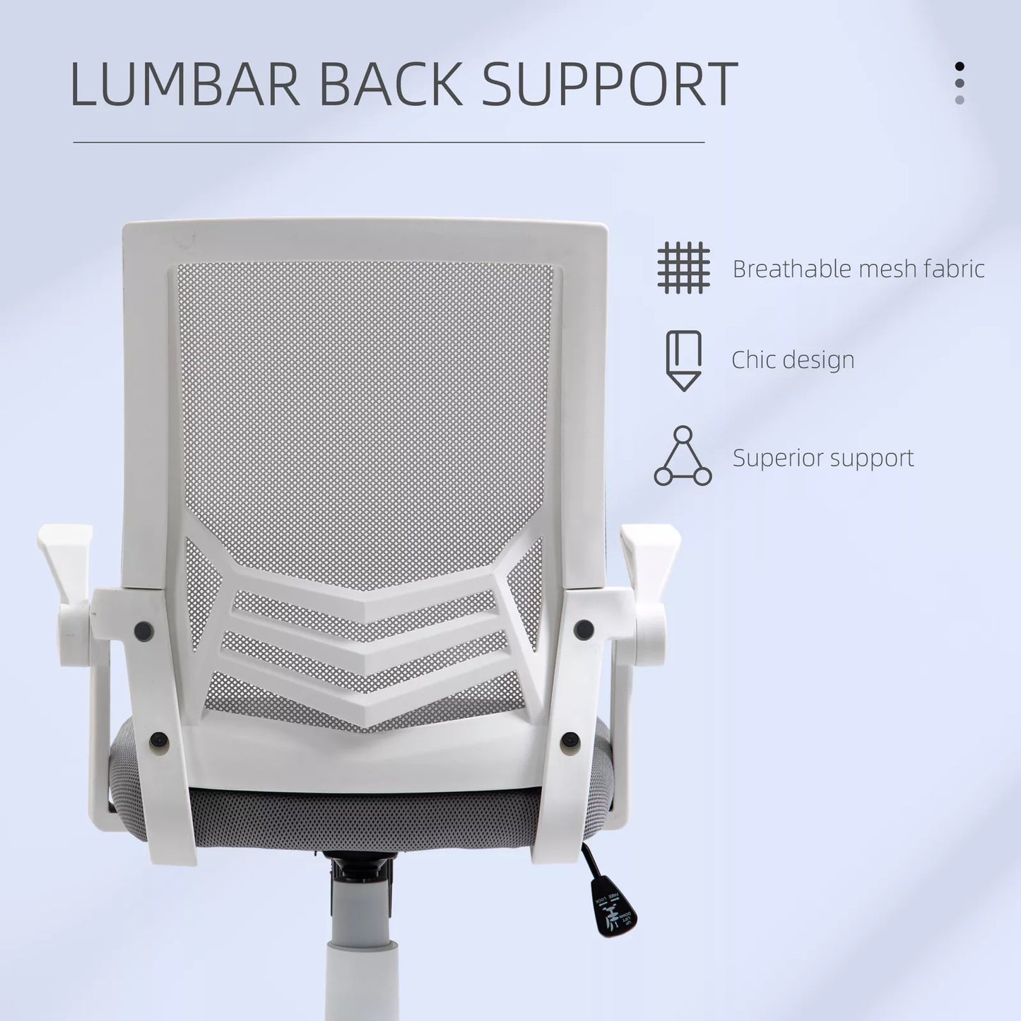 Mesh Home Office Desk Chair - Ergonomic with Lumbar Support