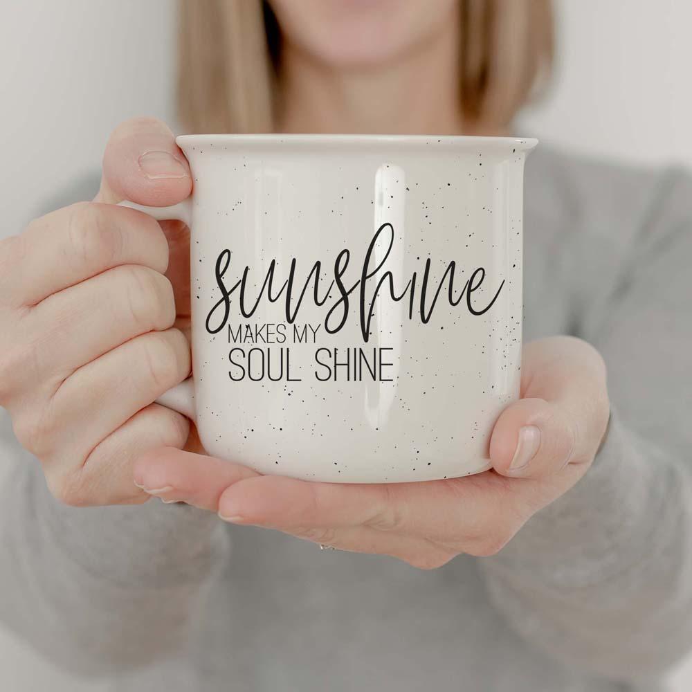 Sunshine Ceramic Coffee Mug - 14oz Campfire Style