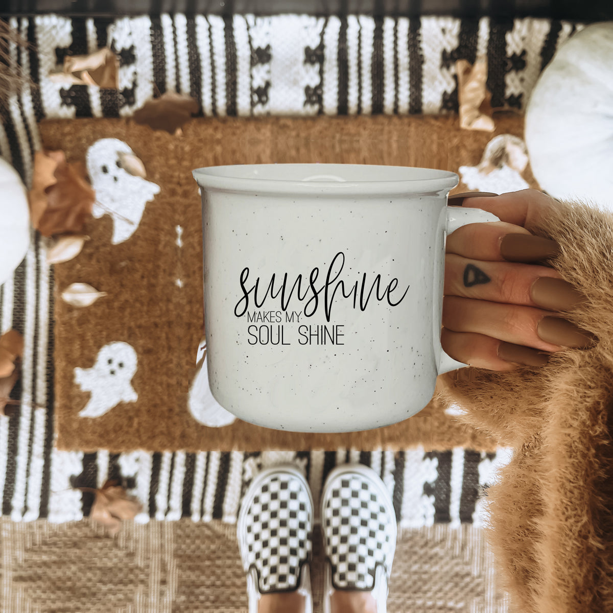 Sunshine Ceramic Coffee Mug - 14oz Campfire Style
